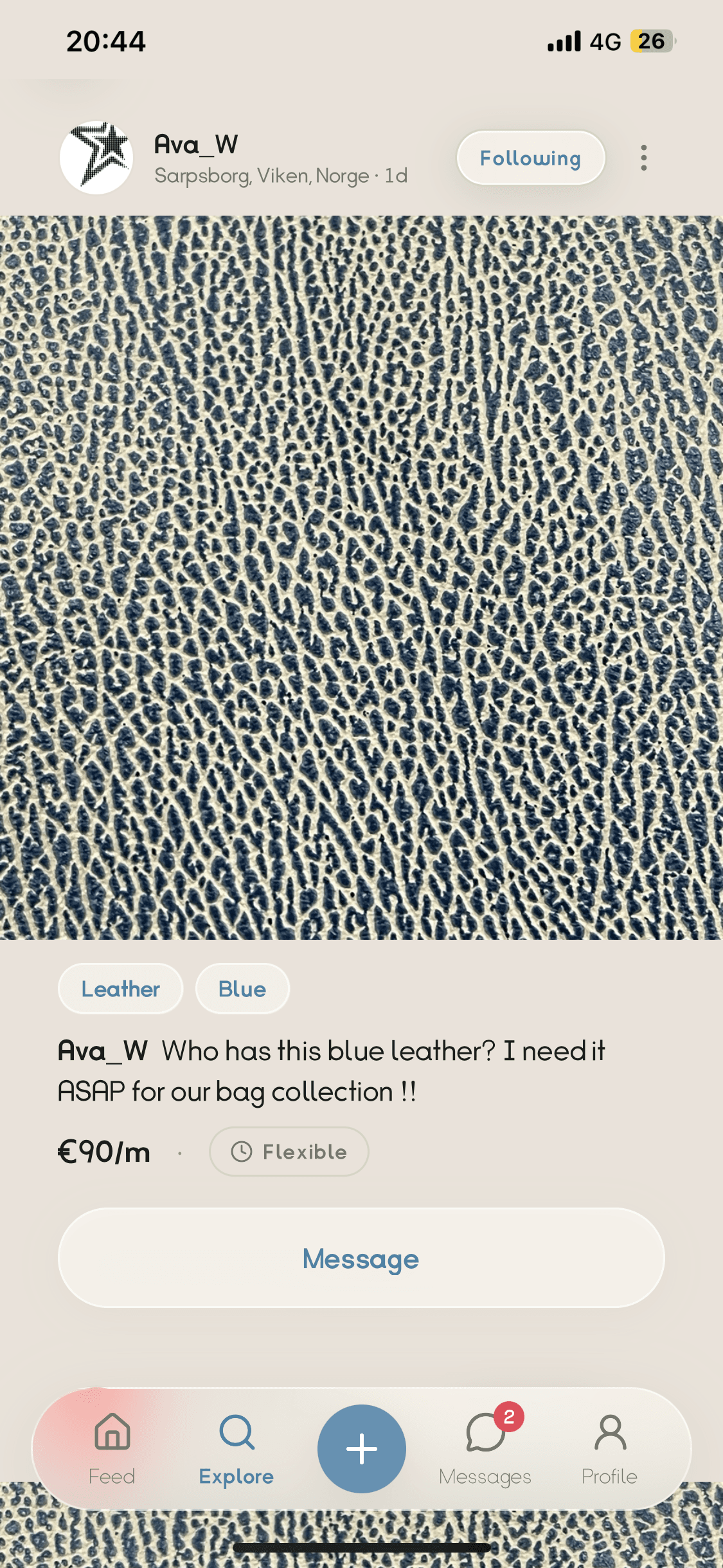 A Designer post showing what they need.