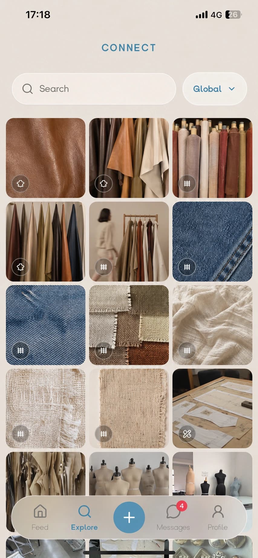 Explore view for a Designer.