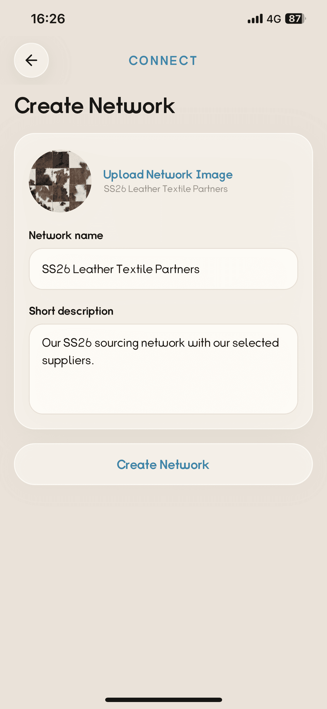 Creating a Private Network for selected sourcing partners.